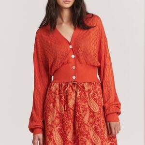 NWT * CHARLIE HOLIDAY Gisele Pointelle Cardigan - Size 2 - $114.